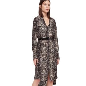 Allsaints Anya Leopard Feline dress NWOT